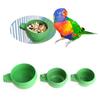 3PCS Bird Parrot Pigeons Hamster Pet Cage Aviary Water Food Bowl Feeder Plastic Round Water Cup Hanging Drinking Feeding Bowl