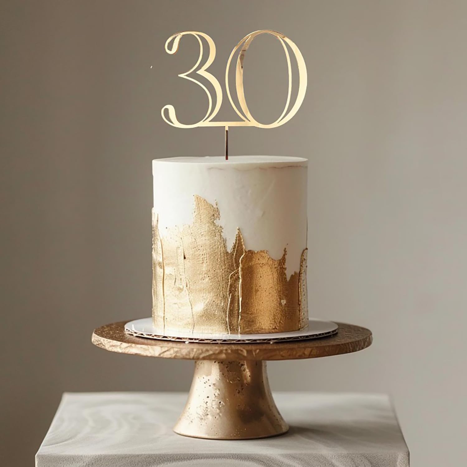 Happy 30th Birthday Cake Topper Gold Acrylic Cheers to 30 Years Cake Topper 30 Cake Topper for Happy 30th Birthday Decorations Anniversary 30th