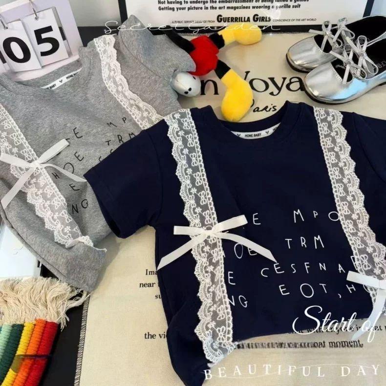 Girls Summer Cotton Cartoon Print Short Sleeve T Shirt Cute Baby Half Sleeve Top