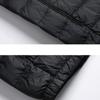 Men's Fashion Lightweight Down Jacket Short Hooded Warm Warm Solid Color Couple Coat