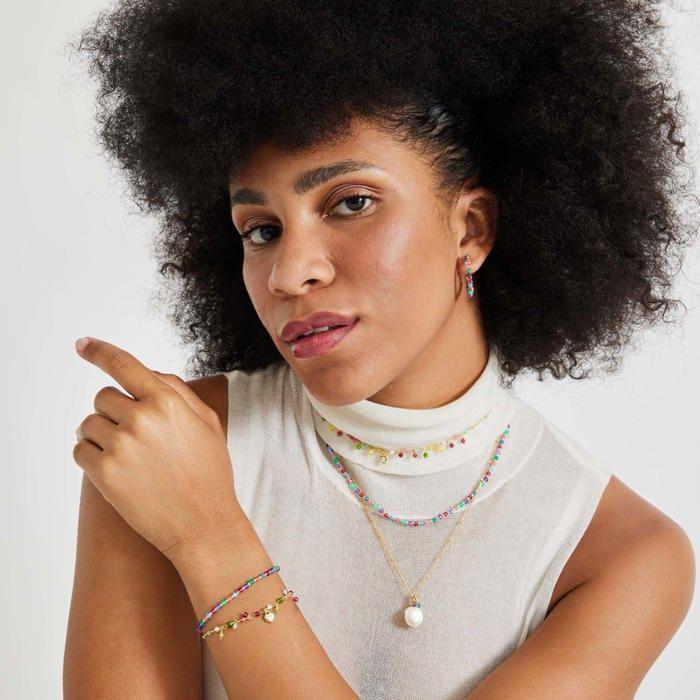 Collier De Perles Blanches Luxenter Finition En or Jaune 18 Carats - Zain