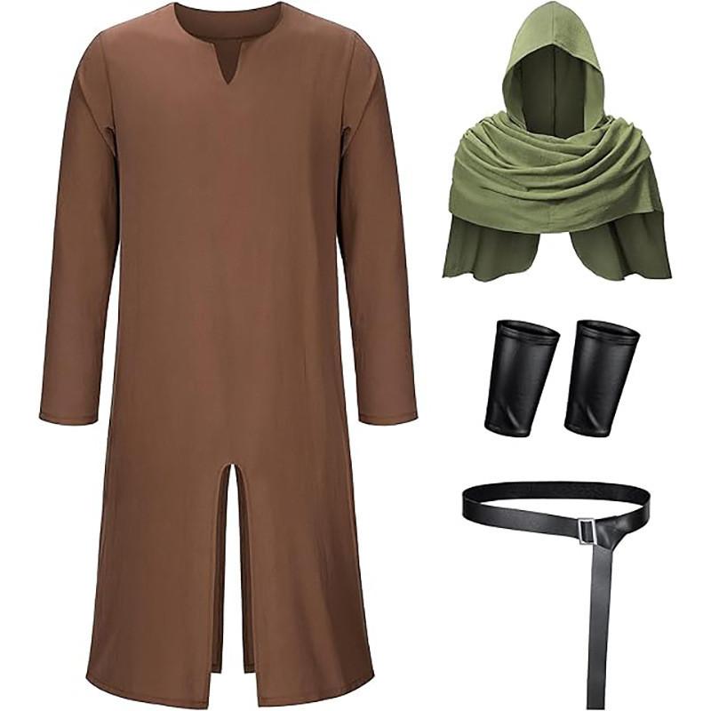 Medieval Renaissance Pirate Knight Cosplay Costume With Cape For Halloween Stage Performance