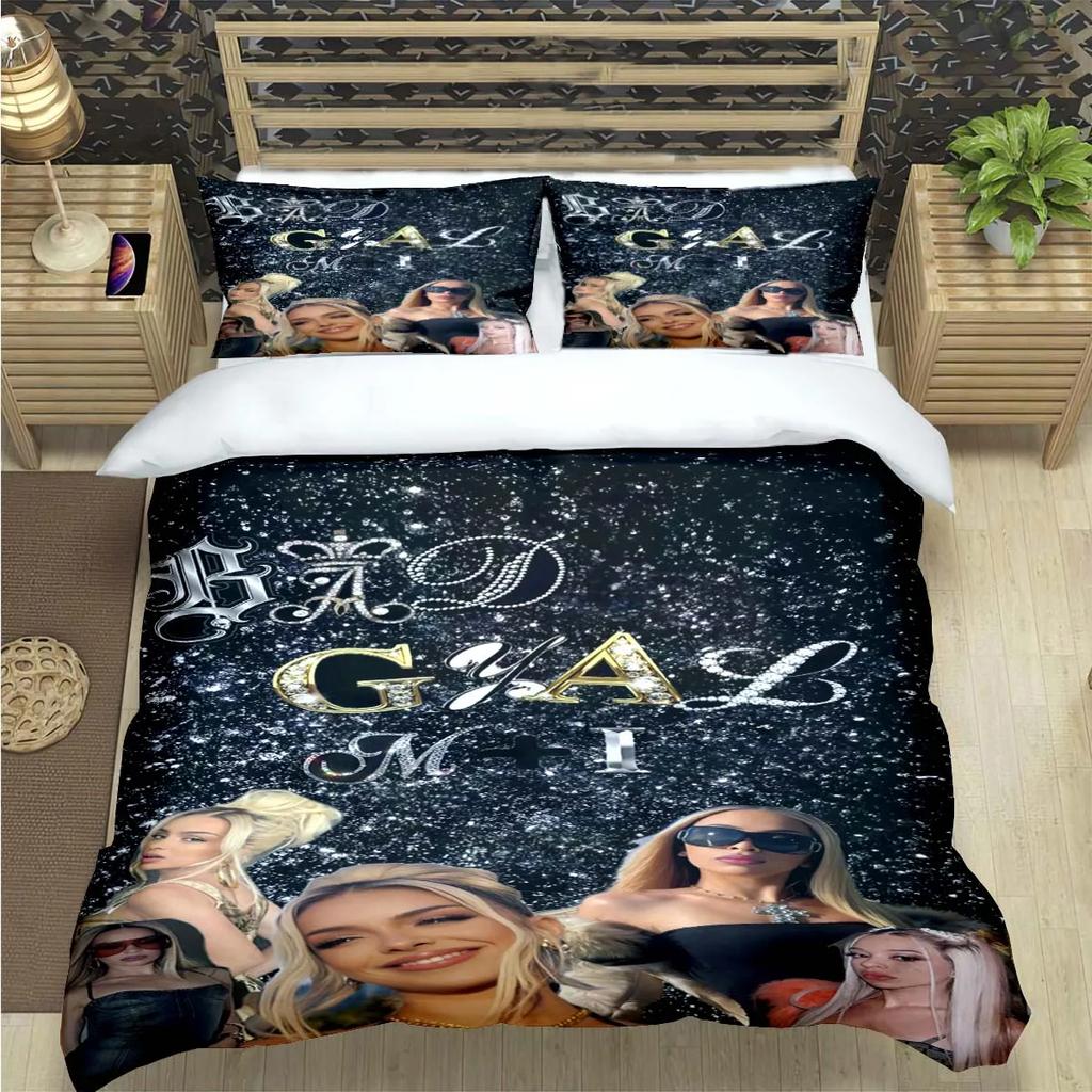 Fashion Spain Female Singer B-Bad G-Gyal Print Bedding Set Duvet Cover Comforter Bed Youth Kids Girl Boys Luxury Gift