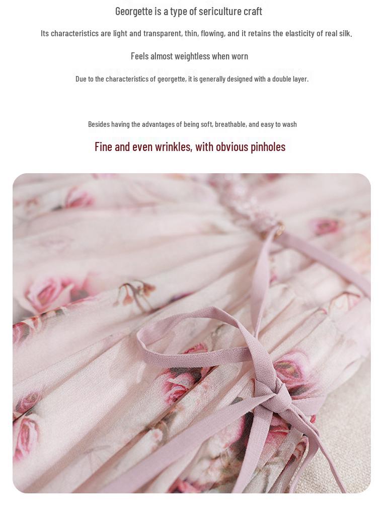 2025 Summer Pink Mulberry Silk Fairy Dress – Elegant, 100% Real Silk for a Youthful Look