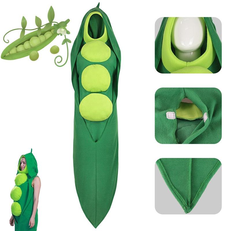 Falei Festival Vegetable Cos Stage Costume For Halloween Party Cosplay Food Pea Roleplay Outfit