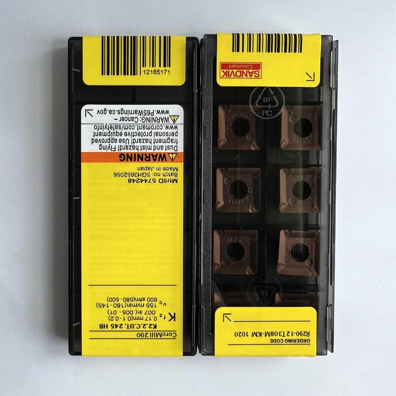 

Original Sandvik / R290-12T308M-KM 1020 / CNC lathe carbide blade 10 Pcs