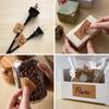 36/96pcs Waterproof Cork Wooden Labels Stickers Self-adhesive Packaging Sealing Tag  Refrigerator