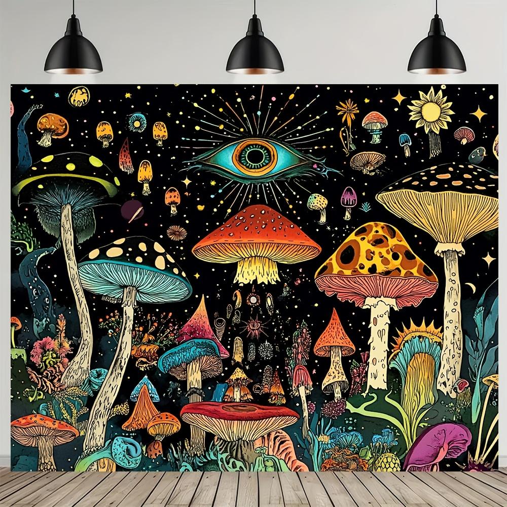 

Magical Mushroom Forest Tapestry Vibrant Enchanting and Mystically Unique Wall Art for a Whimsical Decor Statement 74x94cm(29x37in)