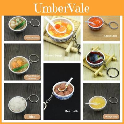 Adorable Simulated Food Mini Bowl Key Chain Pendant Decorations
