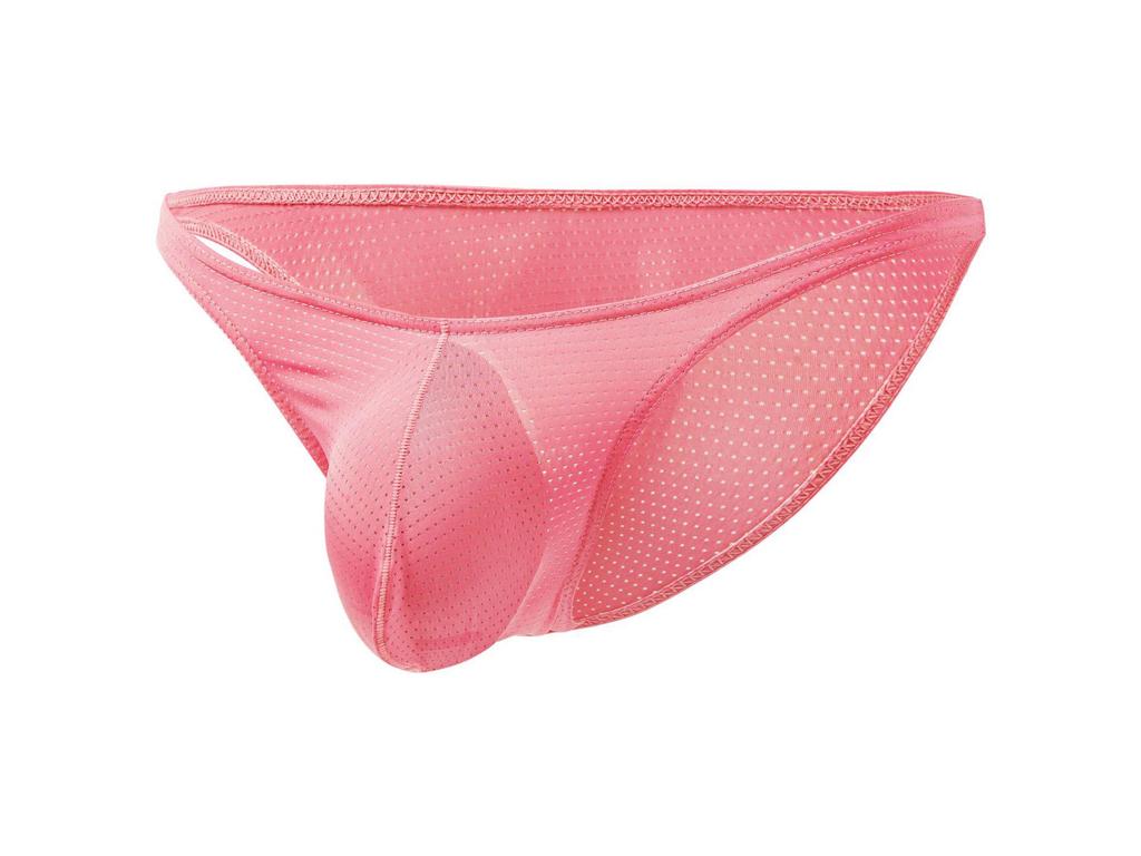 Men's Low-Waist Sexy Breathable Mesh Triangle Briefs Bikini E-091