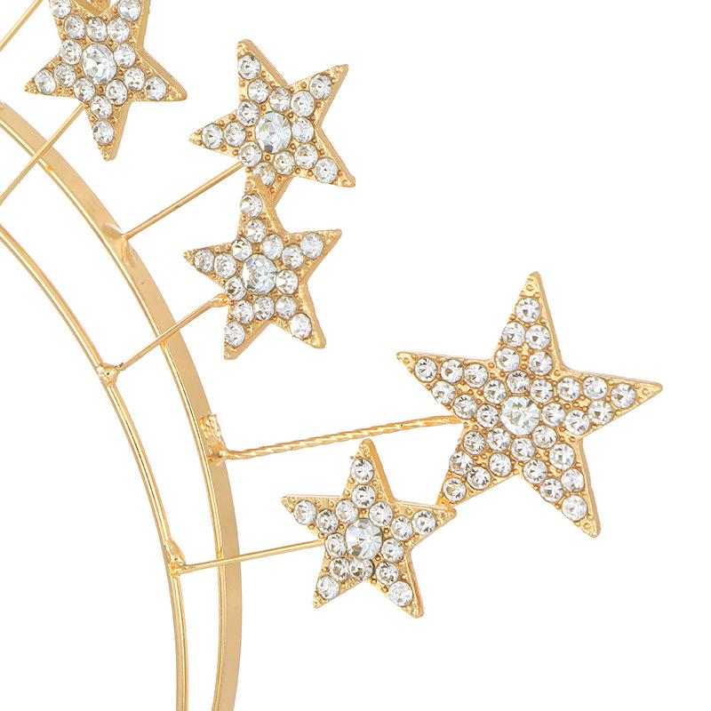 Exquisite Double Layer Rhinestone Star Bridal Headpiece & Party Hairband