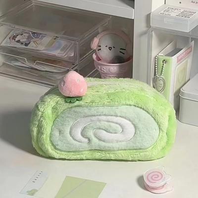 Plush Pencil Case Large Capacity Stationery Bag Zipper Pencil Storage Box Cute Makeup Bag Gift for Friends