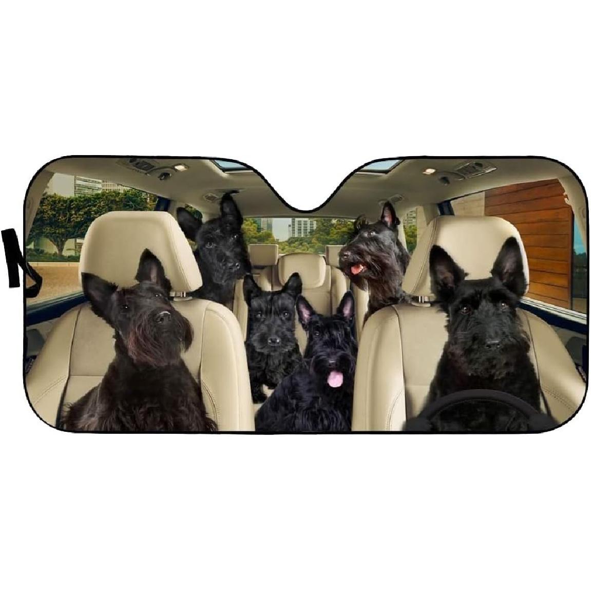 

Windshield Sun Shade Scottish Terrier Car Windshield Sun Shade Blocks Sunlight Keeping Your Vehicle Cooler for Most Sedans SUV Truck Automotive 51 x 28