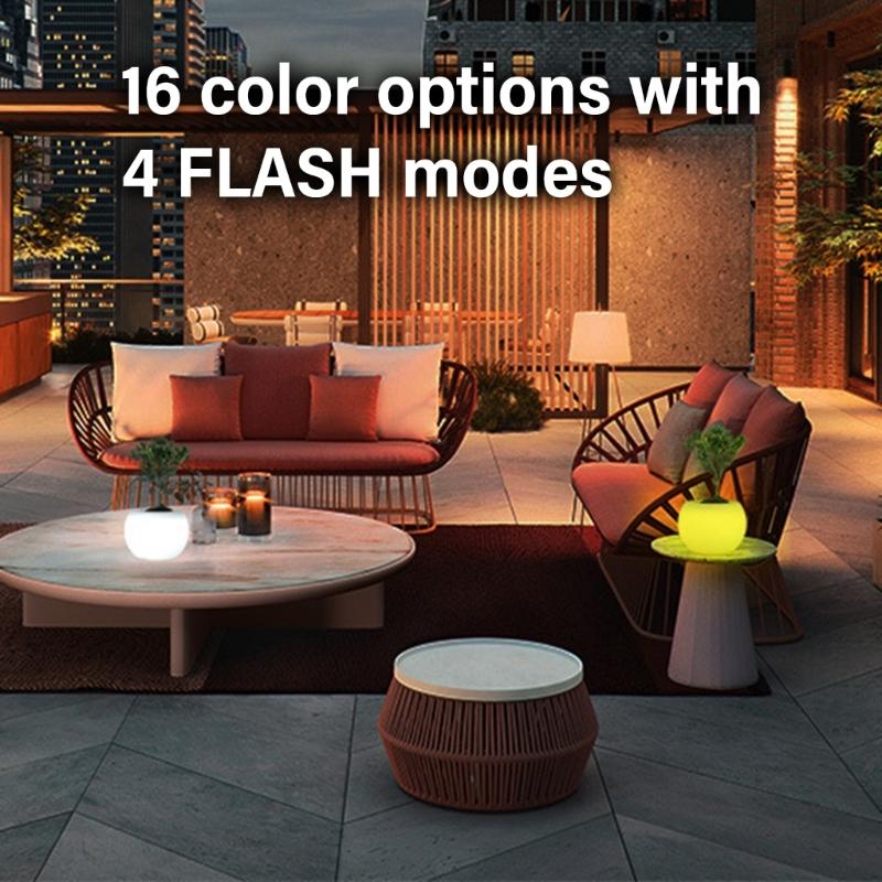 Color Changing LED Planter Pot For Succulents Indoor Gardening And Home Decoration With Illuminated Base