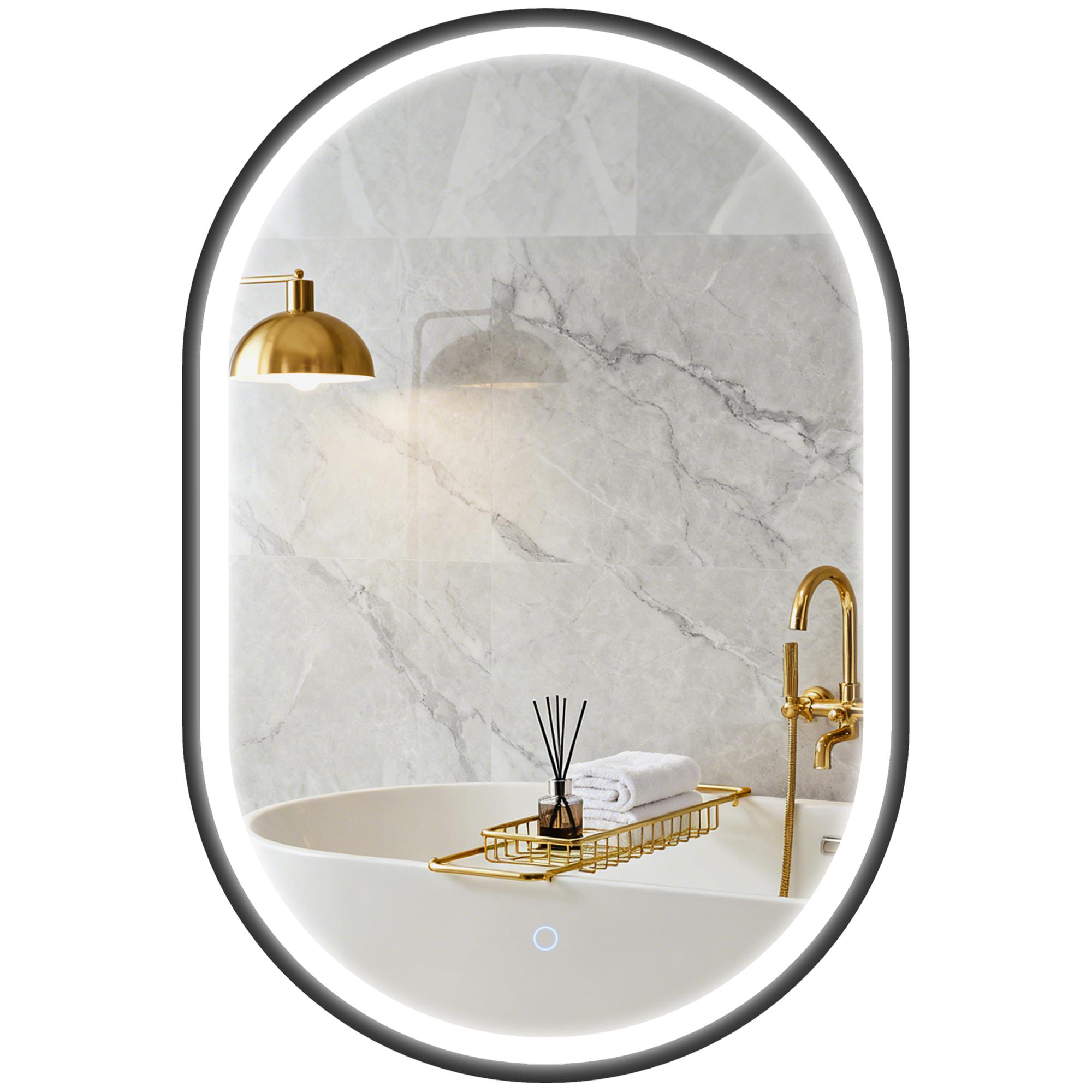 Bathroom mirror LED lighting 50x70cm, illuminated