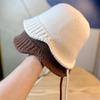 Autumn and Winter Warm Wool Hat Women's Ear Protector Knitted Pullover Hat Strap Fashion Hat