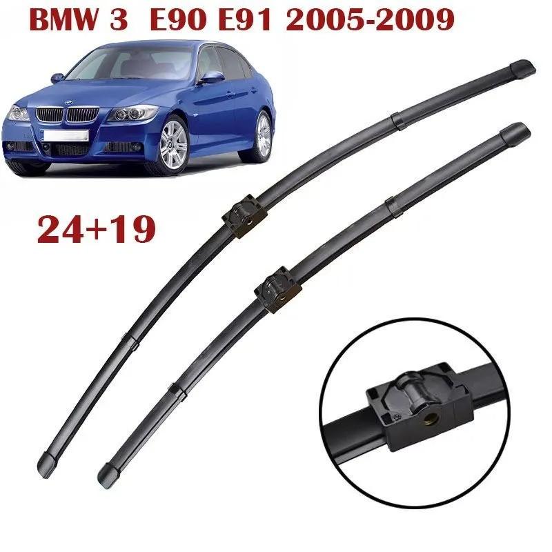 24+19 Special Square Lock Frameless Windshield Wipers for E90 E91 2005-2009, E87, E60, X1 E84, E92