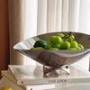Luxury Mirror Stainless Steel Fruit Tray, Irregular Storage Tray, Large Snack Bowl, Kitchen Storage Container, Home Decoration