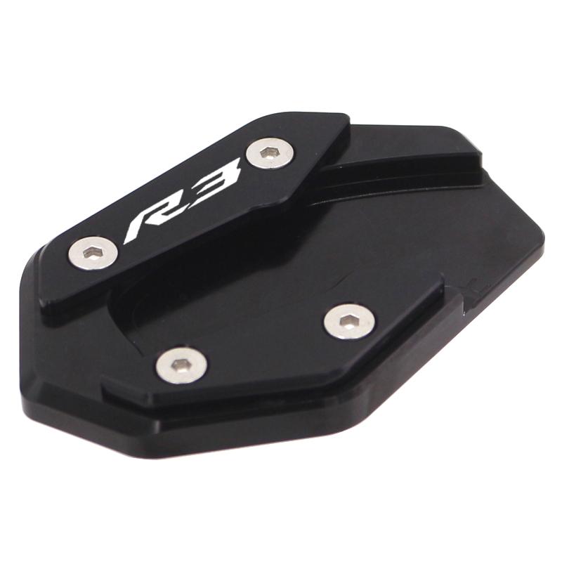 Motocicleta para yamaha YZF-R3 MT-03 YZF-R25 acessórios yzf r3 r25 mt 03 kickstand pé suporte lateral extensão almofada suporte