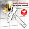 Adjustable Torque Wrench, Aluminum Alloy, Large Opening, Dual Purpose, for Bathroom Plumbing and Faucet Maintenance, Professional Grade