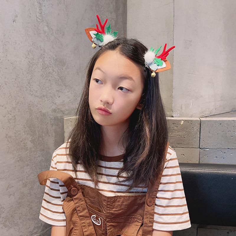 Festive Reindeer Antler Hair Clips – 3D Christmas Headwear for Women & Kids