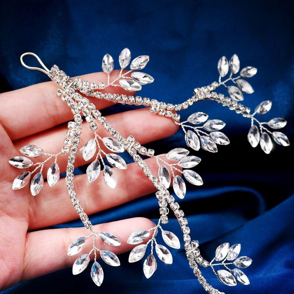 Crystal Bride Hairpin Branches Shape Wedding Headdress Fairy Bridal Hair Clip Hair Accessories