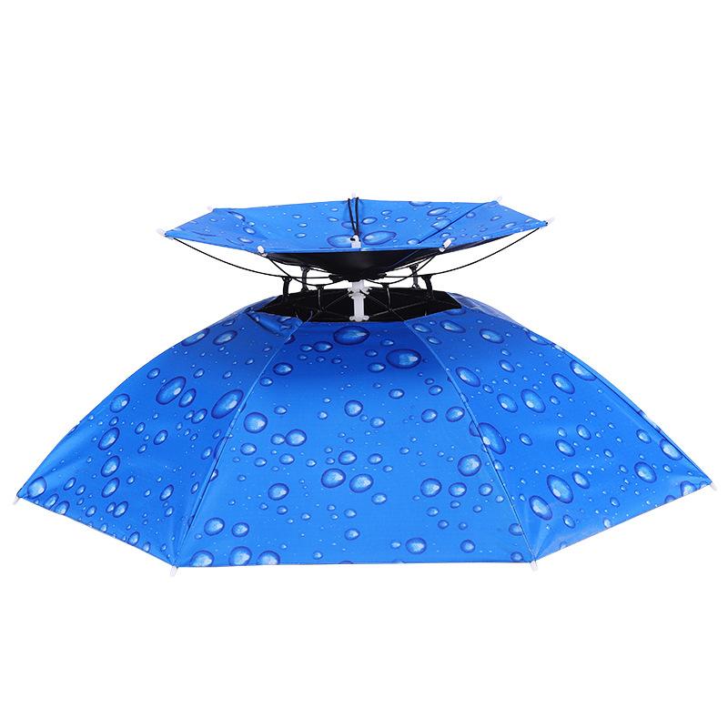 Umbrelă de ploaie portabilă Protecție UV Pălărie umbrelă de cap Pliabilă Exterior Călătorie Pescuit Parasolar Impermeabilă Șapcă de camping Articole de acoperit cap