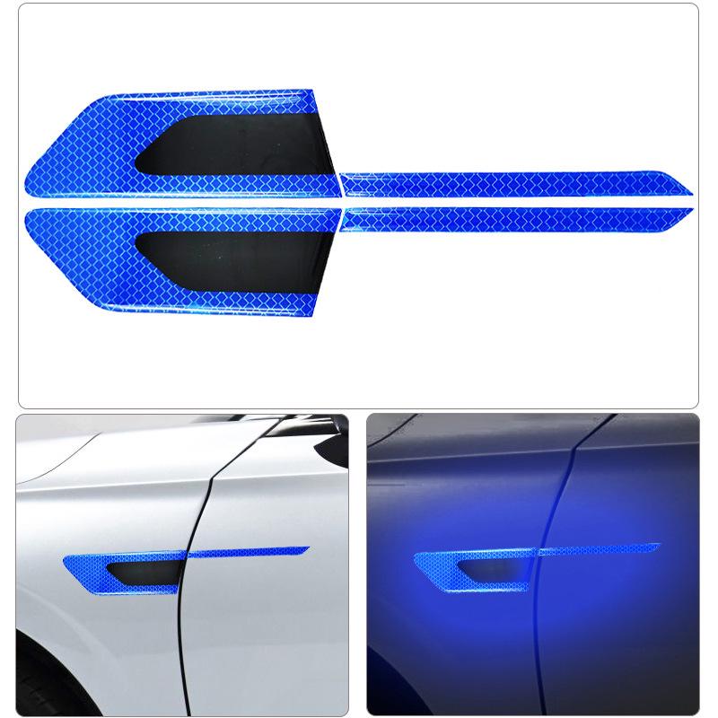 Reflective Carbon Fiber Car Door Handle Protector Strip