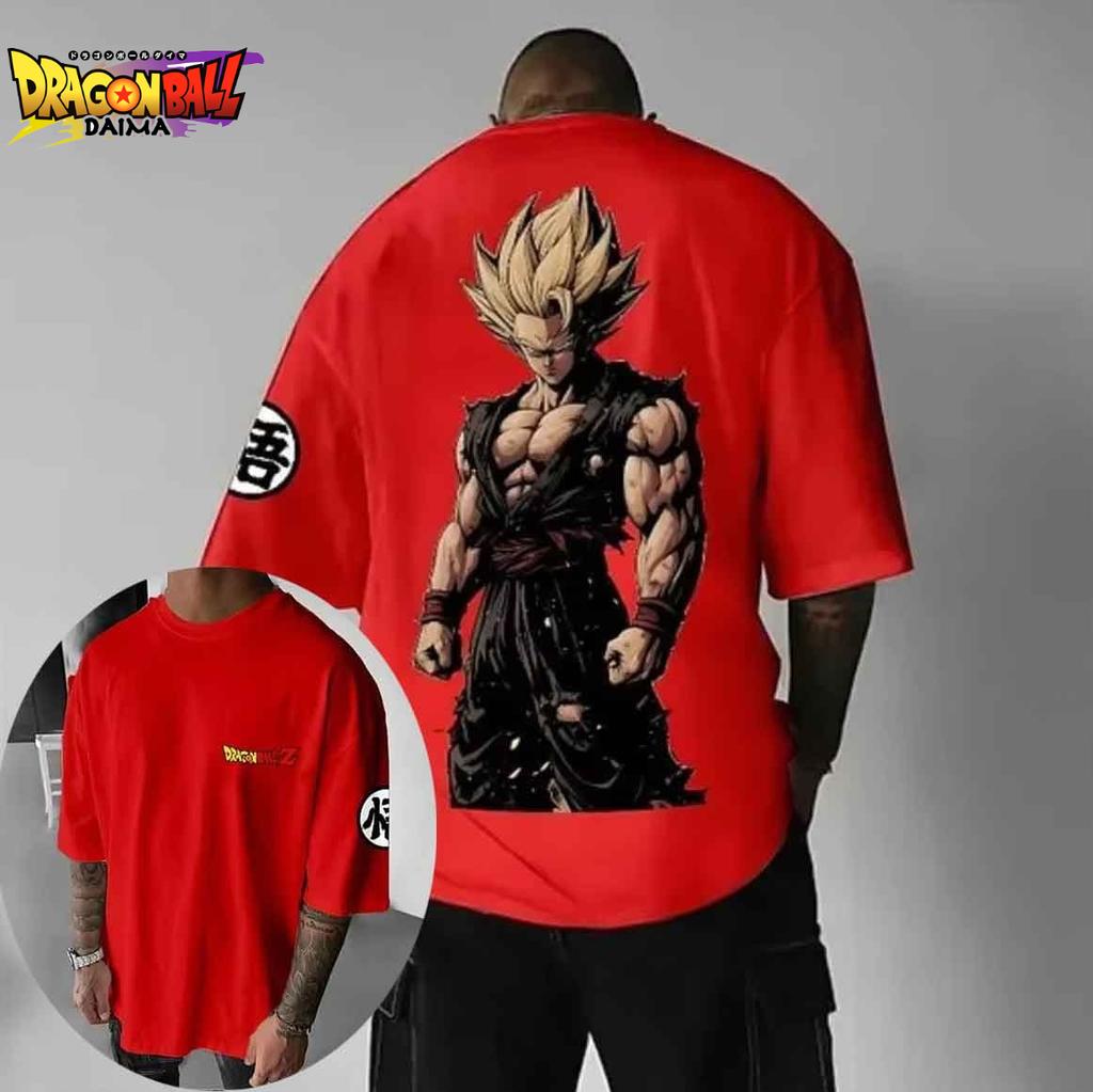 Dragon Ball Print Graphic T Shirts Man Summer Y2k Clothes Cotton Casual Oversized Short Sleeve Tee Streetwear Tops Anime Cosplay