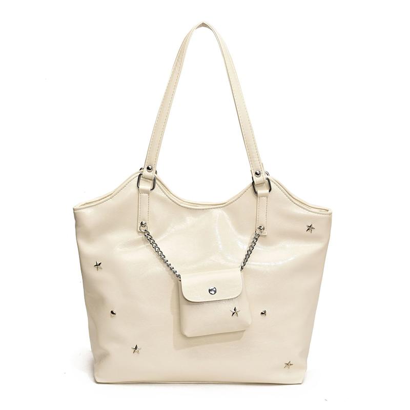 Large Capacity One Shoulder Bags For Women  New Trendy Versatile Pu Leather Tote Bag Female Commuting Shopping Handbags