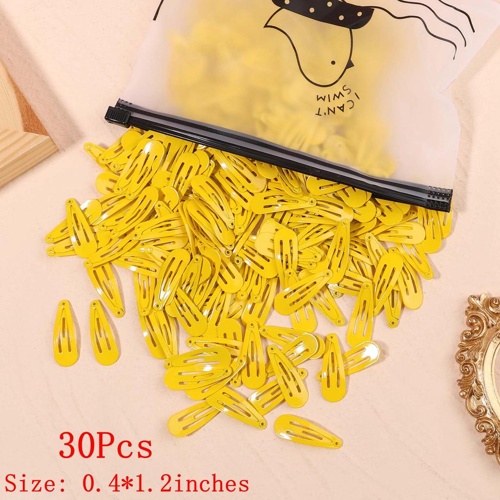 30Pcs/Set New Women Girls Cute Colorful Waterdrop Shape Hairpin Sweet Hair Clips Barrettes Slid Clip Fashion Hair Accessories