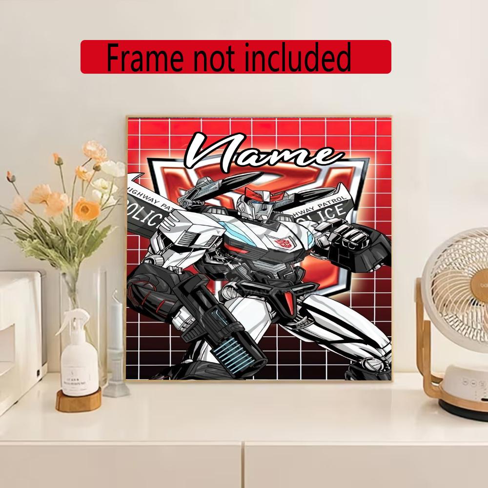 Love Transformers Customize Your Name Diamond Painting Round Diamond Diy Frameless Holiday Artwork Suitable For Home Office Wall Decoration
