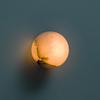 Wall Lamps Sconces Globe Marble Wall Sconce Wall Lamp Natural Alabaster Wall Light Mid Century Sconces Wall Lighting G9 Vanity Wall Lights for