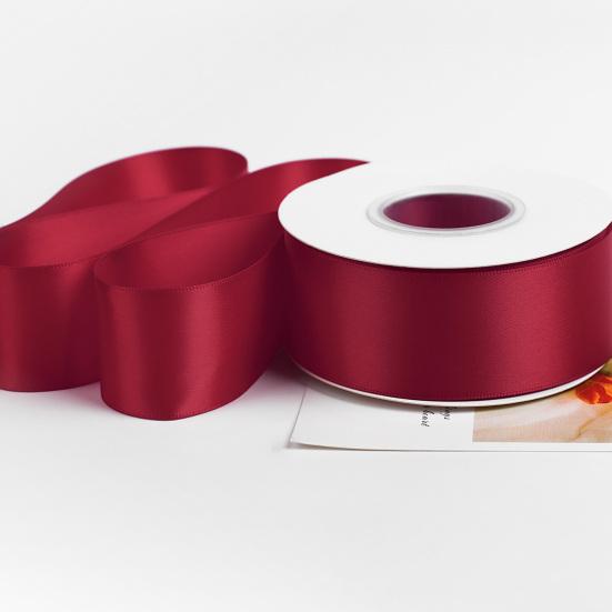 40mm Width Satin Ribbon 25 Yards Double Sided Ribbon Solid Color Smooth Ribbon for Gift Wrapping Bouquets Party Decorations