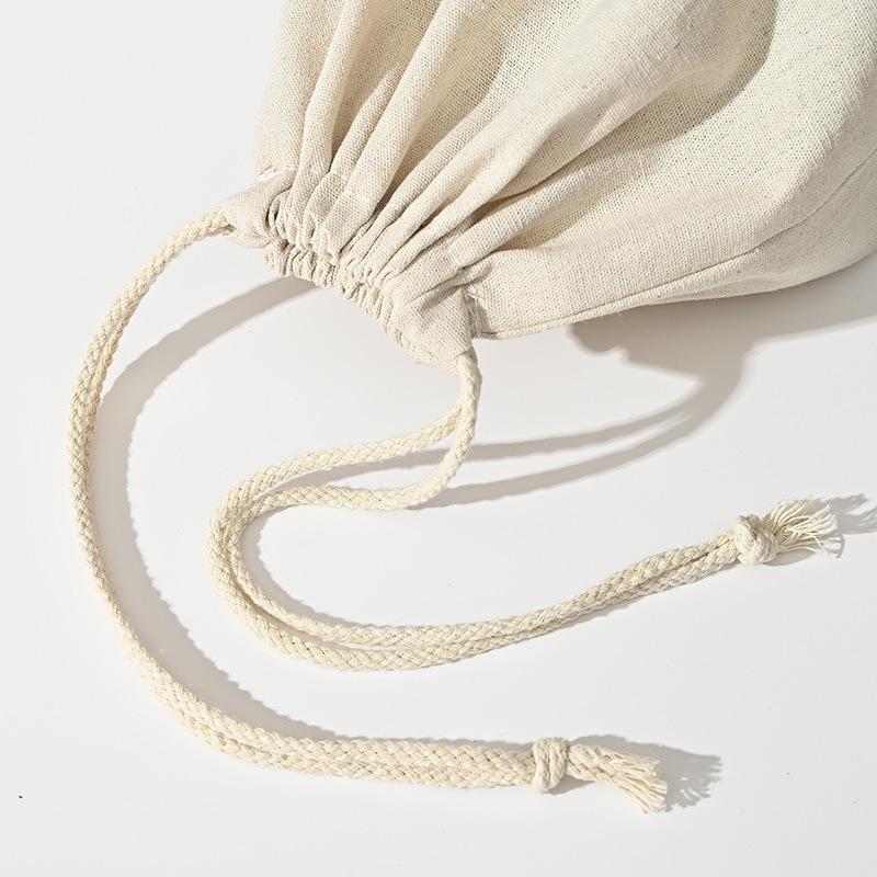 Lniany Worek na Chleb Worek Wielokrotnego Użytku na Bagietkę Bawełniany Worek ze Sznurkiem do Przechowywania Bochenek Domowy Chleb Świeży Ekologiczny Do Przechowywania Bagietki