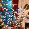 Realistic Candy Cane Decoration Christmas Candy Cane Ornaments Set 6 Plastic Twisted Candy Canes 12 Green White Xmas for Holiday