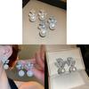 Elegant Floral Silver Plated Zircon Pearl Dangle Earrings For Women Home Party Wear