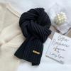 Women's Winter Knitted Scarf Korean Version Wool Neck Cover Versatile Thickened Warm Cute Student Girl Couple Scarf
