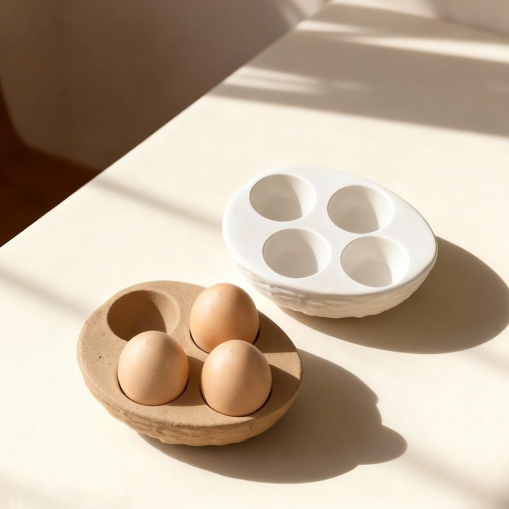 Four-Compartment Woven Egg Tray Mold Heat Resistant Handmade Easter Silicone Mold Lightweight Non-Stick Resin Casting Molds