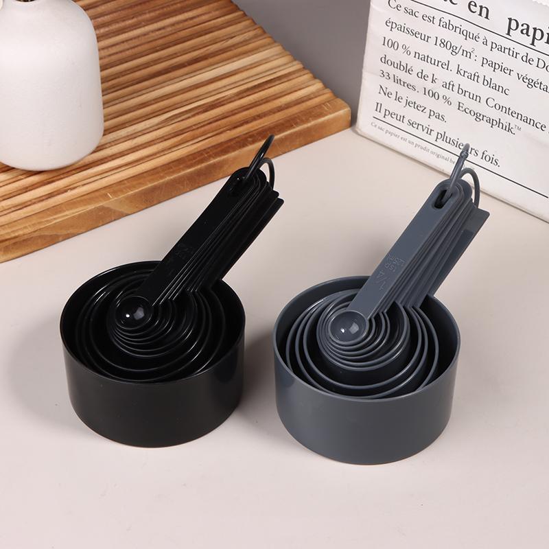 10Pcs/Set Plastic Measuring Tools Stackable Measuring Spoons Teaspoon Sugar Scoop Cake Baking Flour Measuring Cups
