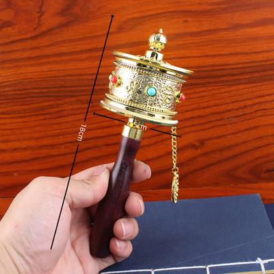 6cm Tibetan Prayer Wheel Buddhist Portable Artistic Six Character Truth Sutra