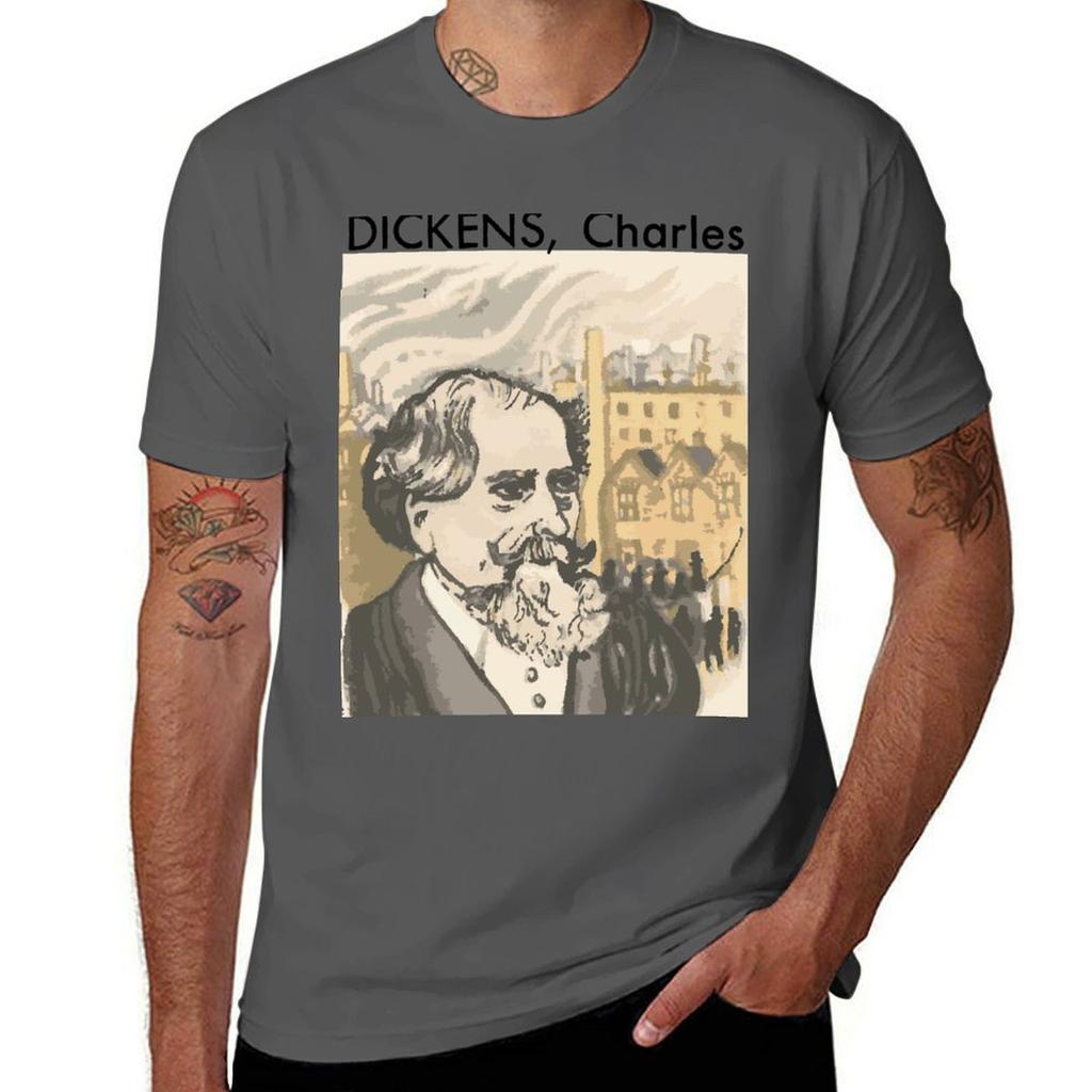 Charles Dickens Tshirt Large Size Casual Tee Shirt Tshirt