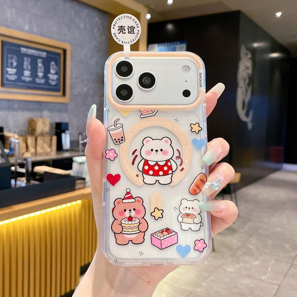 iPhone11Pro Colorful Glitter Magnetic Mobile Phone Case Crying Baby Apple 11 Crayon Small New Protective Cover Flower