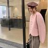 2025 Women's High-End Pink Petite Spring Cashmere Wool Coat
