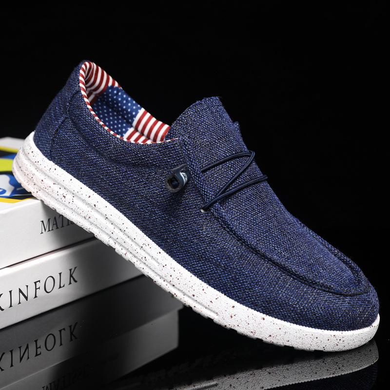 Zapatillas de Hombre Primavera Verano Transpirables Ligeras Zapatos de Lona para Exterior Zapatos de Hombre Mocasines para Caminar