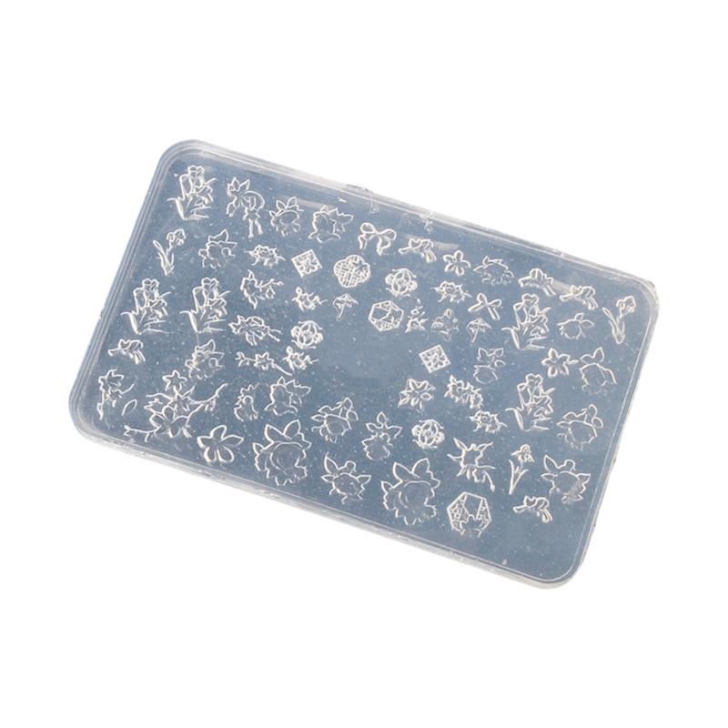 Nails Art Moulds Silicone Template Nails Designing Tool Flower Theme Silicone Handmade Molds for Manicure Creation