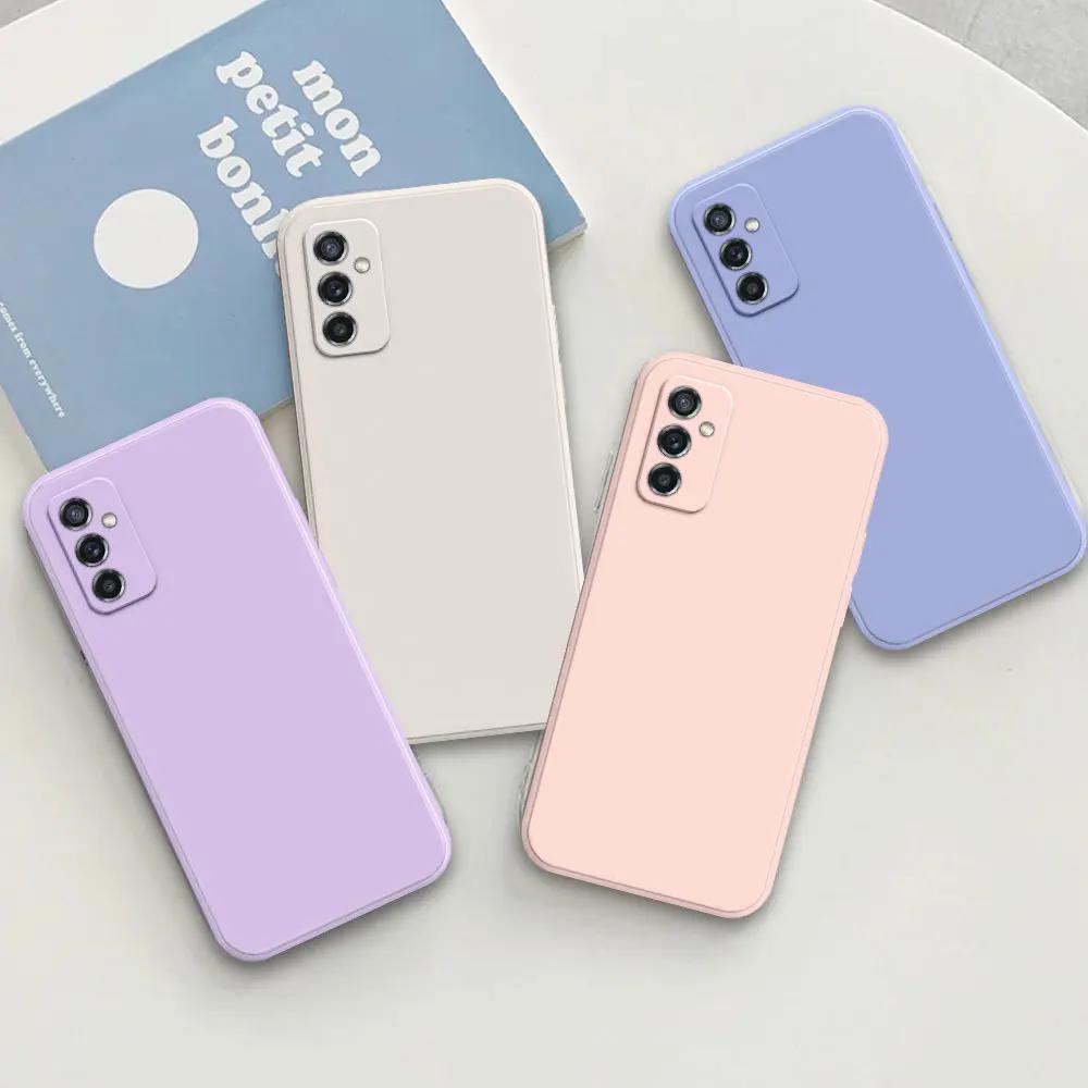 Etui do Samsung M52 A52 Do Samsung Galaxy M52 5G Coque Miękki Silikon Odporne na Wstrząsy Pokrowiec Galaxy A52 5G Kwadratowe Etui na Telefon Fundas