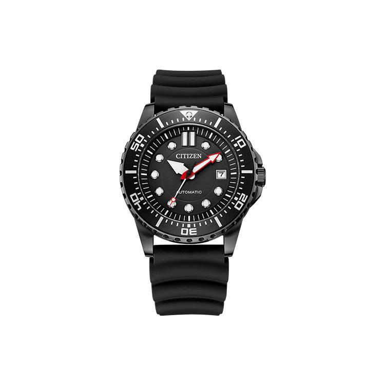 CITIZEN Mechanical Movement Rubber Strap Watch Men s Watches Black Dial NJ0125-11E Official Supply |