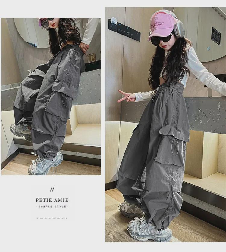 Girls' Quick-Dry Summer Wide-Leg Pants: Trendy, Cool, Mosquito-Proof Streetwear for Dancing
