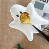 ABWR-Cute Halloween Ghost Spoon Rest White For Kitchen Counter, Cooking Spoon Holder Utensil Rest(For Kitchen)